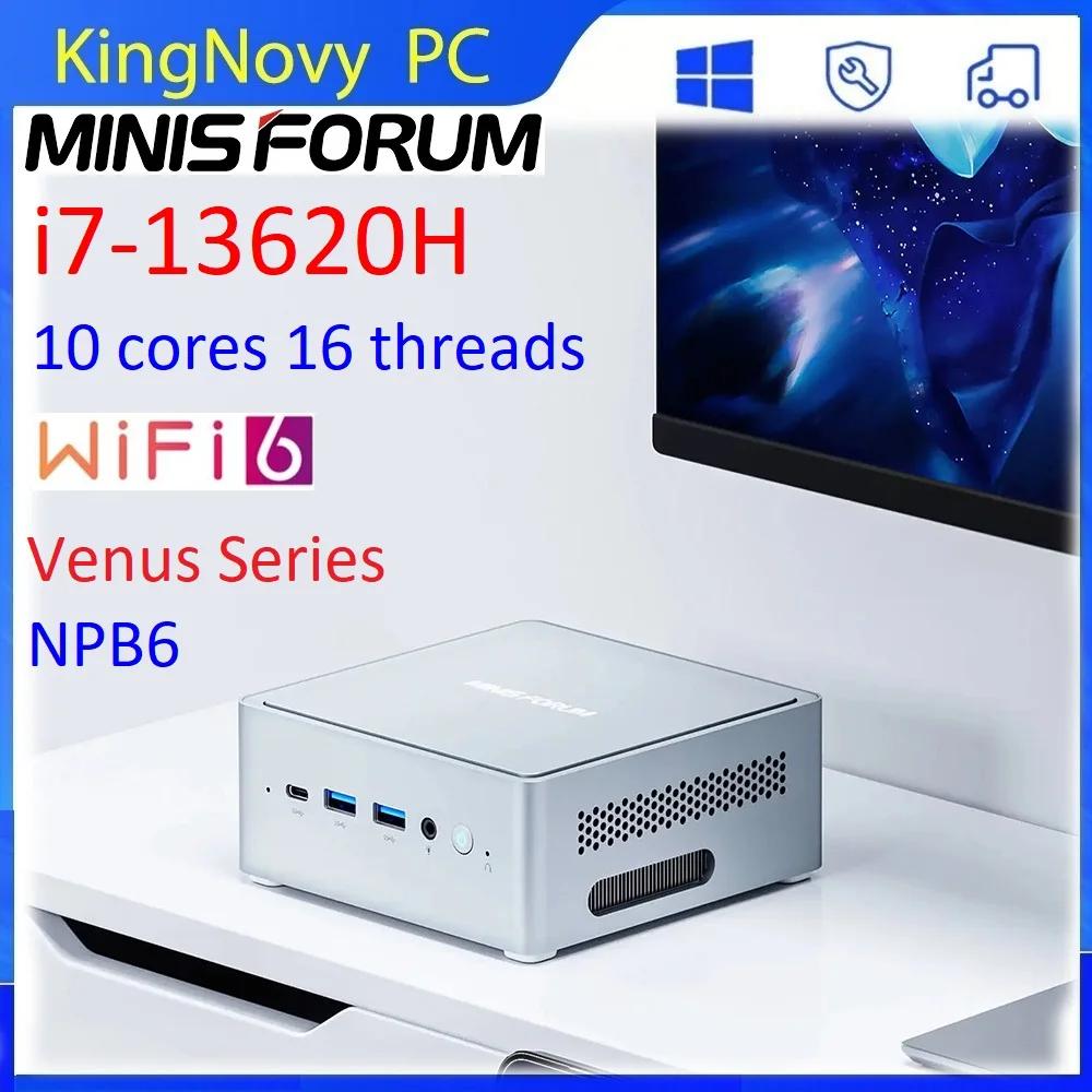 MINISFORUM NPB6 13  ̴ PC ̸ i7 13620H 10 ھ 16 ,  11 ũž DDR5 NVMe  ̴ PC ǻ, WiFi6